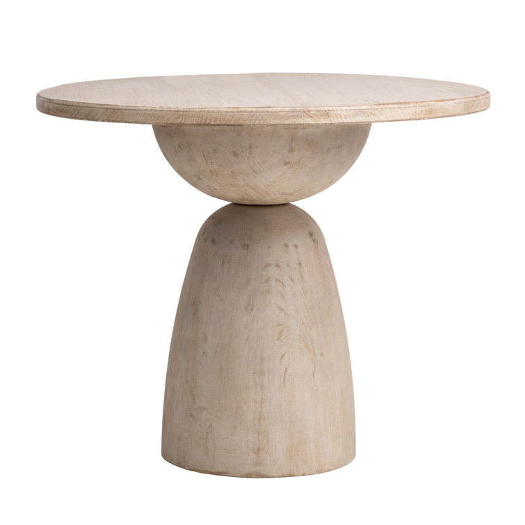 36" White Reclaimed Wood Round Dining Table
