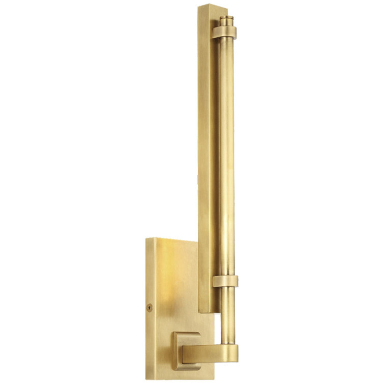 Natural Brass Dimmable Outdoor LED Wall Sconce