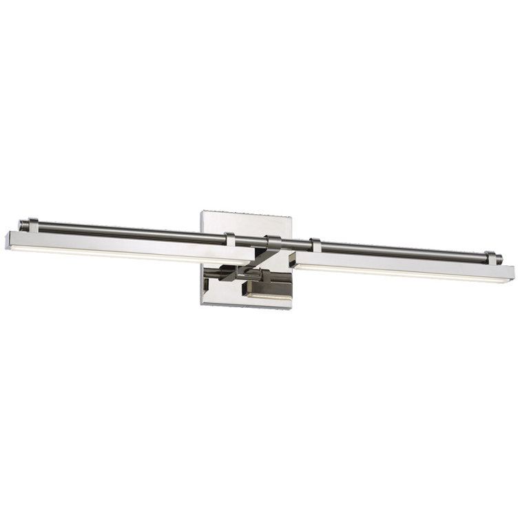 Polished Nickel Dimmable LED Vanity Bath Light