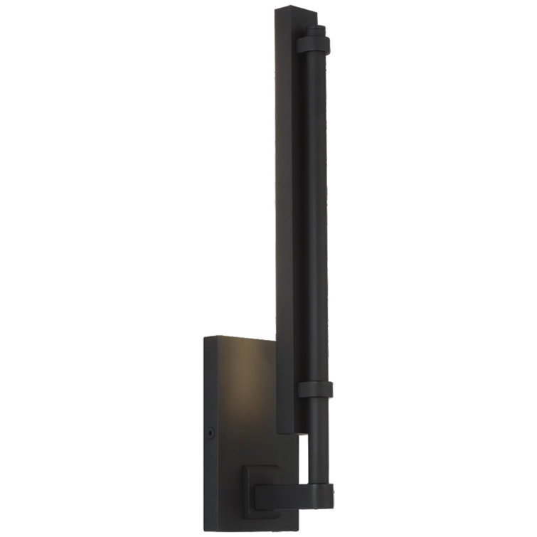 Nightshade Black Dimmable Outdoor LED Wall Sconce with Acrylic Shade