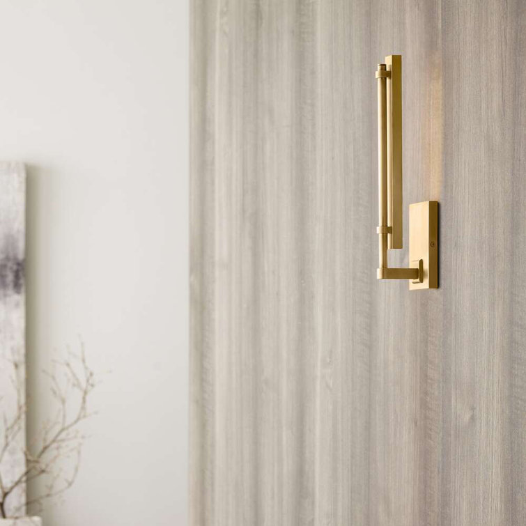Natural Brass Dimmable Outdoor LED Wall Sconce
