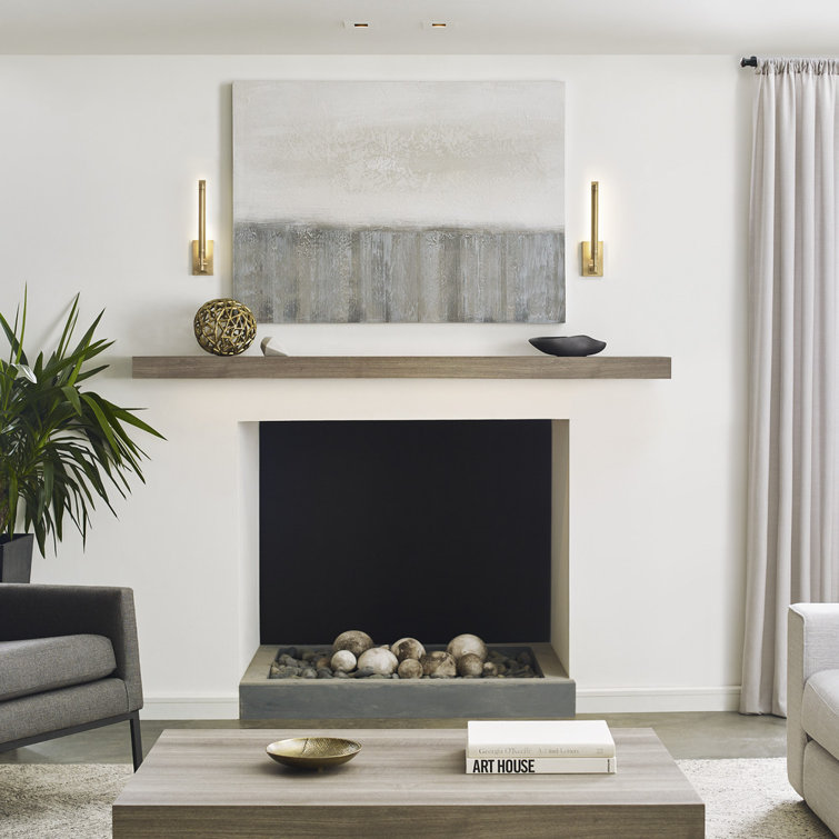 Natural Brass Dimmable Outdoor LED Wall Sconce