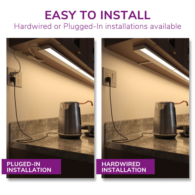 Inlight 32-inch White Aluminum Dimmable LED Under Cabinet Light