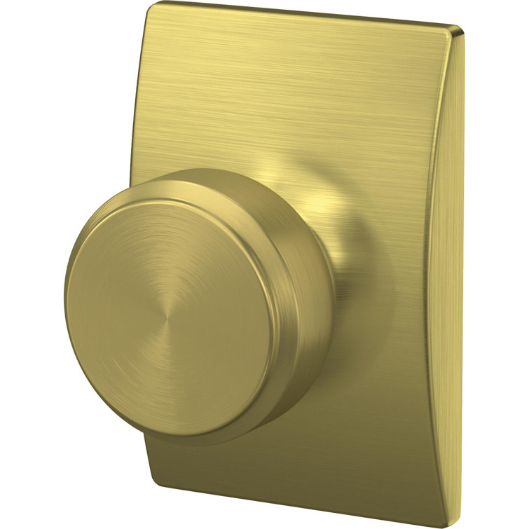 Bowery Passage Door Knob with Gold Century Rosette