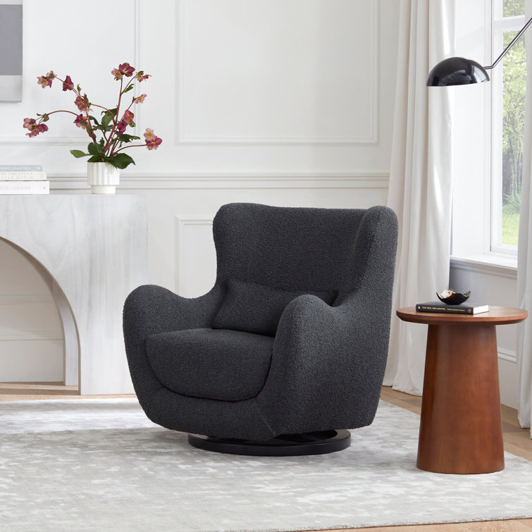Rouge Teddy Loop Swivel Glider with Rouge Wood Base