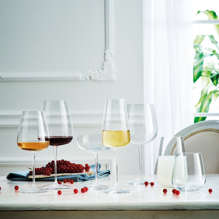 Luigi Bormioli 18.5 oz Clear Crystal Chardonnay Wine Glasses Set of 4