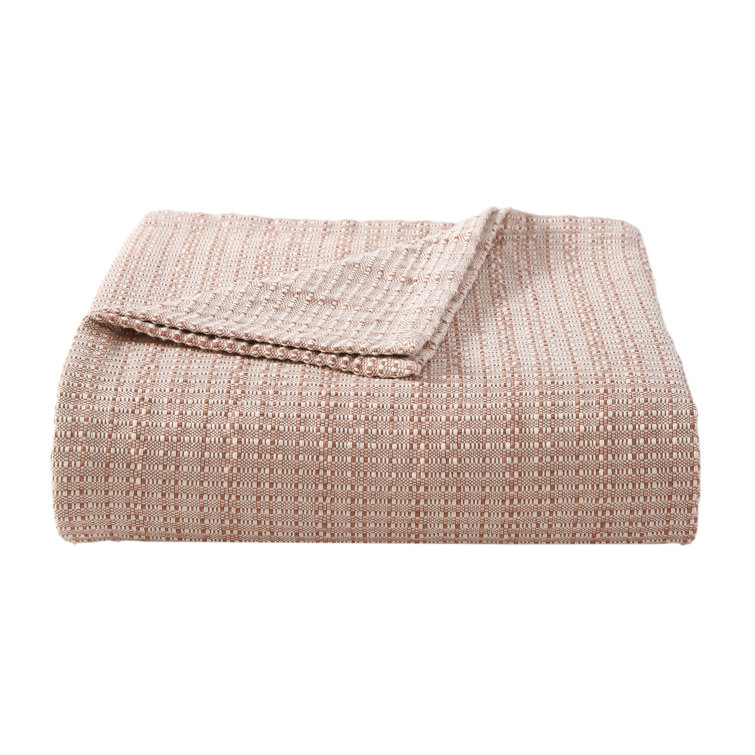 King Size Light Brown Cotton Reversible Blanket
