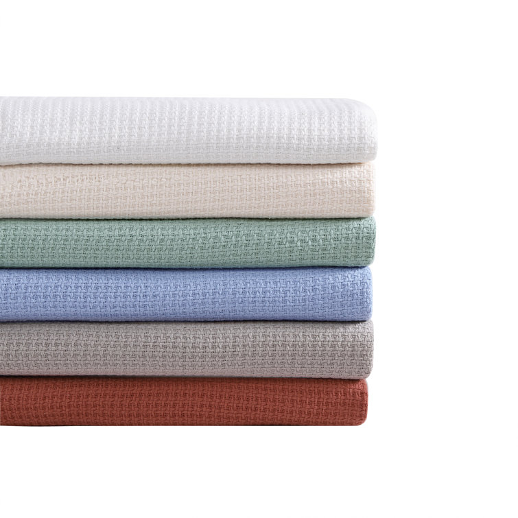 King Coral Cotton Woven Reversible Blanket