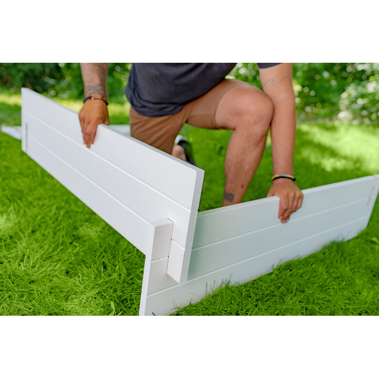 Classic Hudson 48" White Vinyl Raised Garden Bed