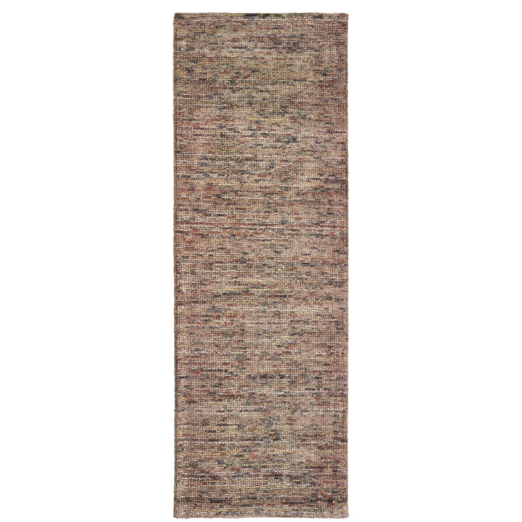 Heathered Elegance Gray Wool & Viscose 2'6" x 8' Runner Rug