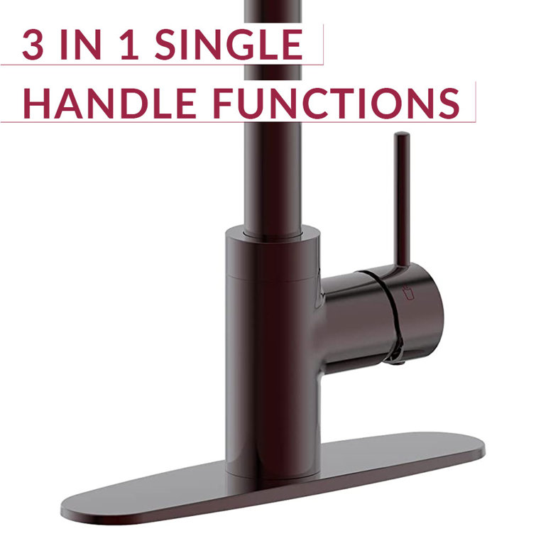 Oil Rubbed Bronze High Arc Single Handle Kitchen Faucet