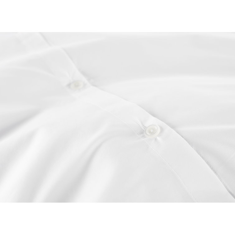 Luxurious White Cotton King Duvet Cover