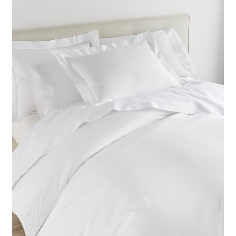 Luxurious White Cotton King Duvet Cover