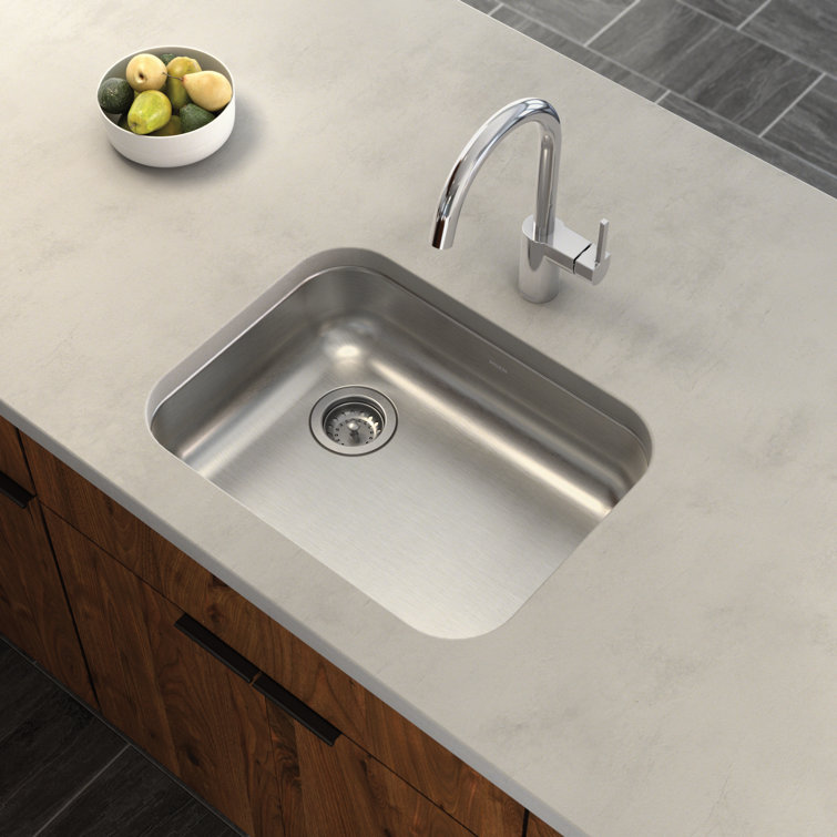 Align 15'' High Arc Chrome Stainless Steel Kitchen Faucet with Pull-out Spray