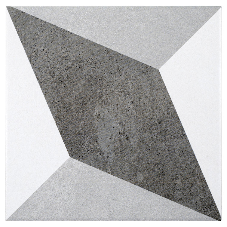 Luv Tender 8" Gray Glazed Porcelain Tile