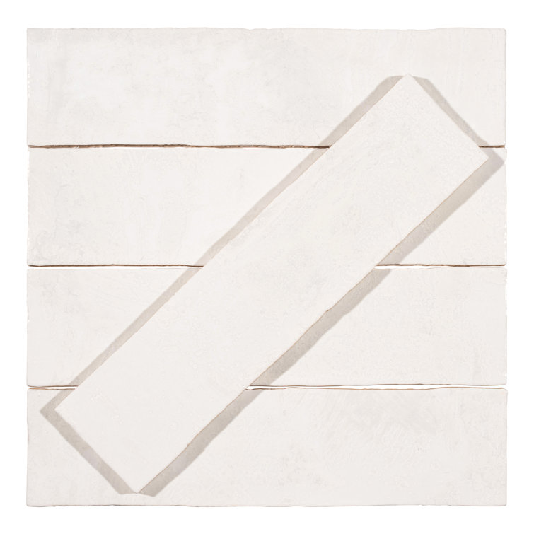 Splash Coconut White 3" x 12" Glossy Ceramic Subway Tile