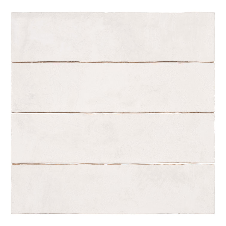 Splash Coconut White 3" x 12" Glossy Ceramic Subway Tile