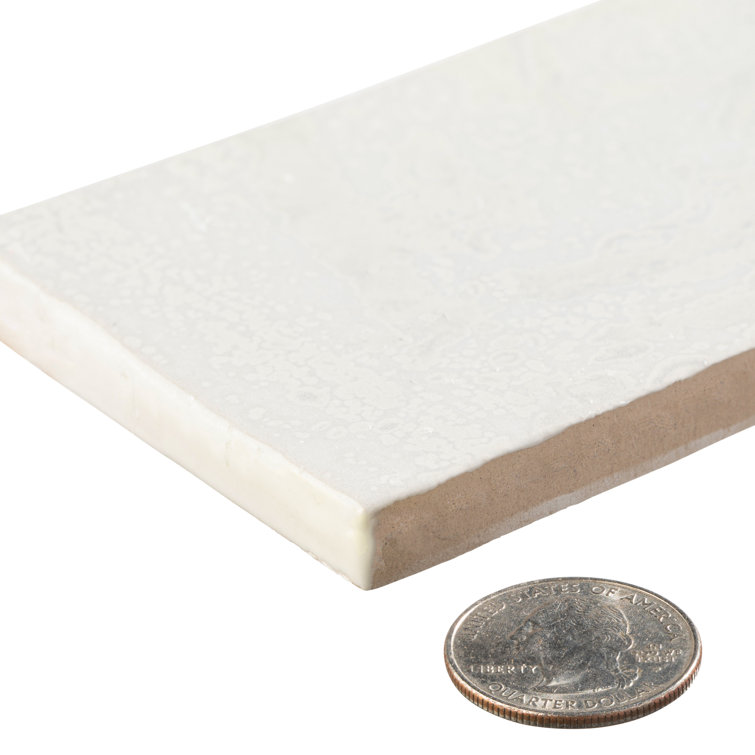 Splash Coconut White 3" x 12" Glossy Ceramic Subway Tile