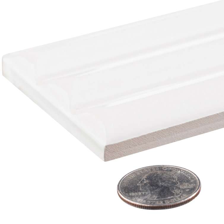 Galor Liniar Glossy White Ceramic Subway Wall Tile