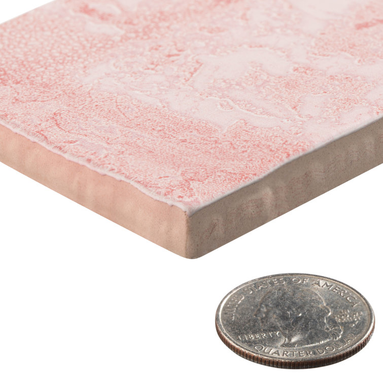 Splash Rose Pink Glossy Ceramic Subway Wall Tile