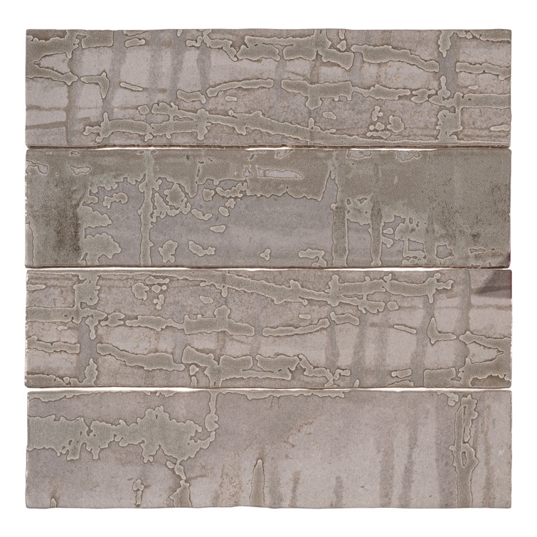 Homage 3" x 12" Brown Glazed Porcelain Subway Tile