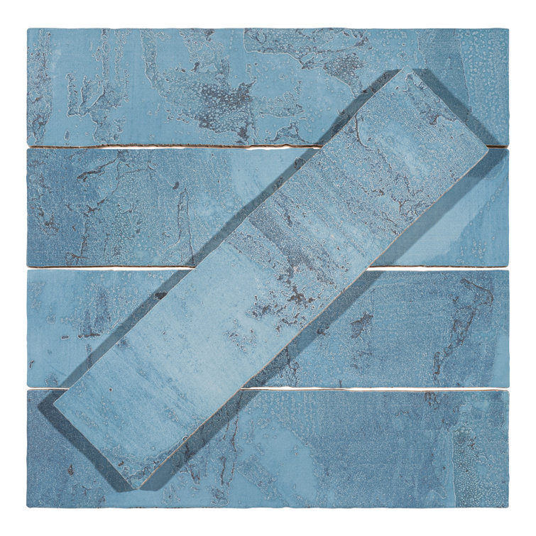 Splash Neptune Blue 3" x 12" Glazed Ceramic Subway Tile
