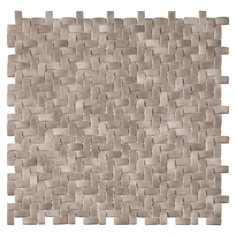 Warmth Beige Glass Herringbone Mosaic Wall Tile