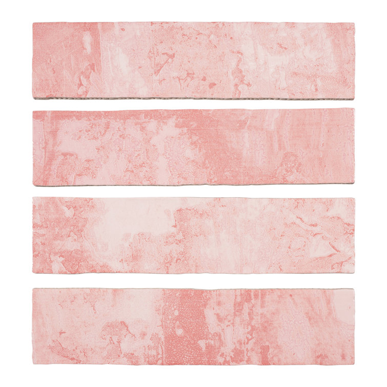 Splash Rose Pink Glossy Ceramic Subway Wall Tile