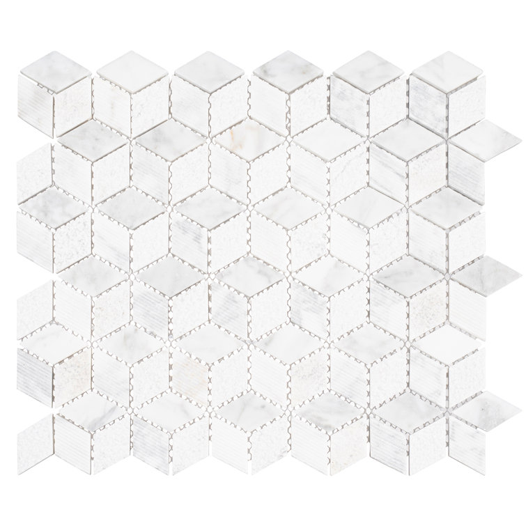 Heather Gray Marble Mosaic Bathroom and Outdoor Tile