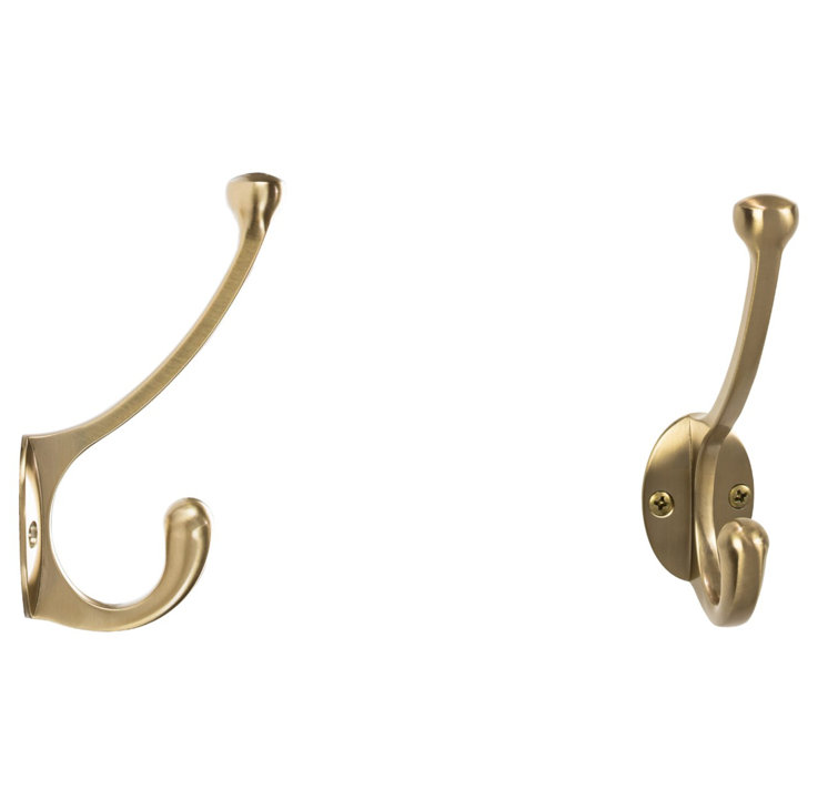 Honey Bronze Traditional Wall Mount Double Hooks