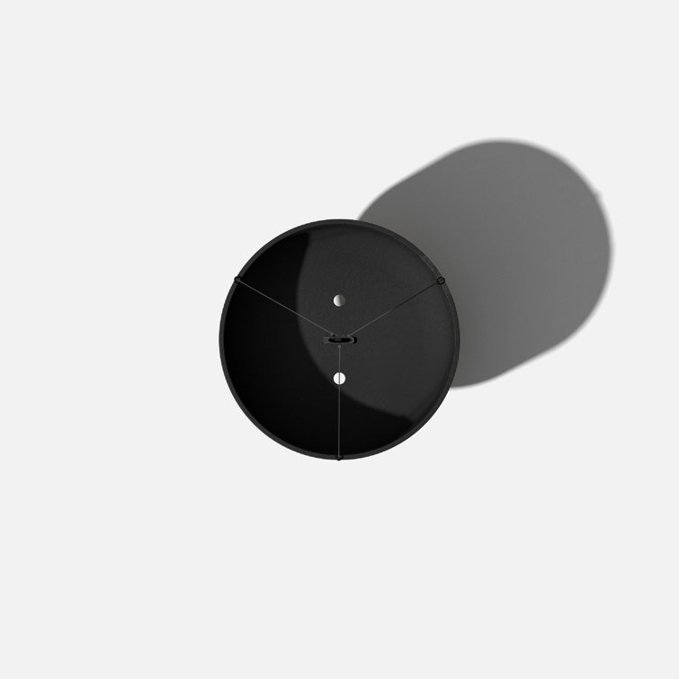 Black Plastic-Stone Composite Hanging Patio Planter Bowl