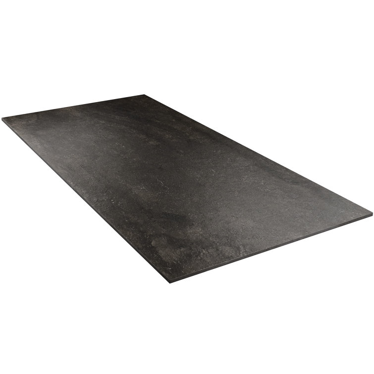 Large Format Matte Black Porcelain Floor and Wall Tile