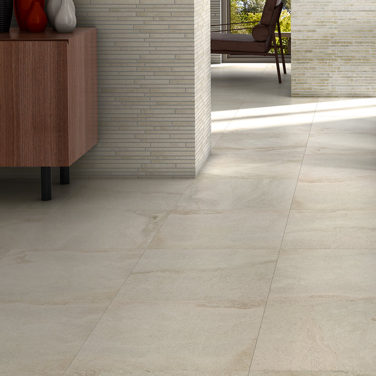 District 24'' x 24'' Beige Matte Porcelain Floor and Wall Tile
