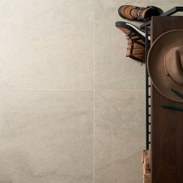 District 24'' x 24'' Beige Matte Porcelain Floor and Wall Tile