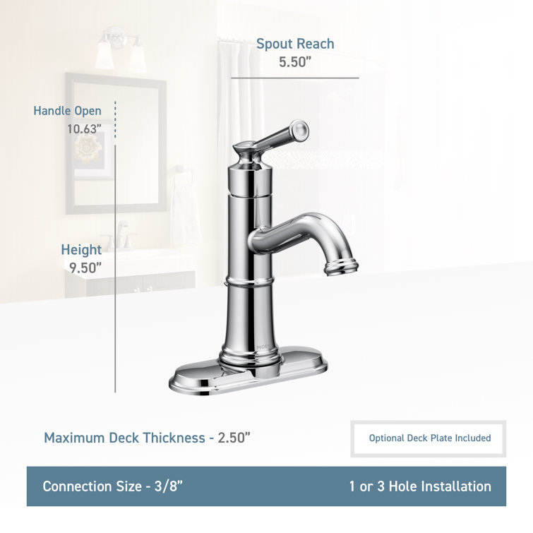 Belfield Single Hole Bathroom Faucet with Drain Assembly