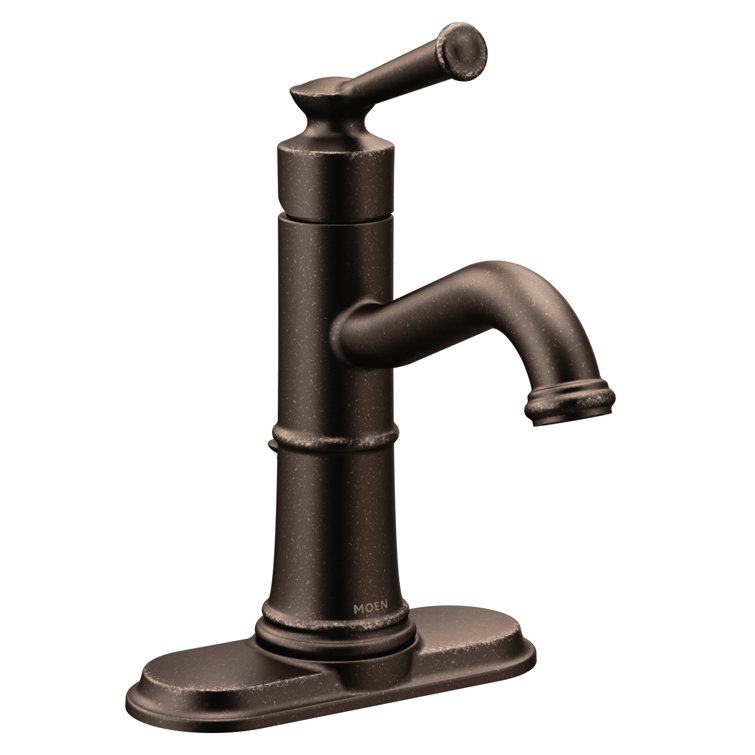 Oil Rubbed Bronze Single Hole Bathroom Faucet with Drain Assembly