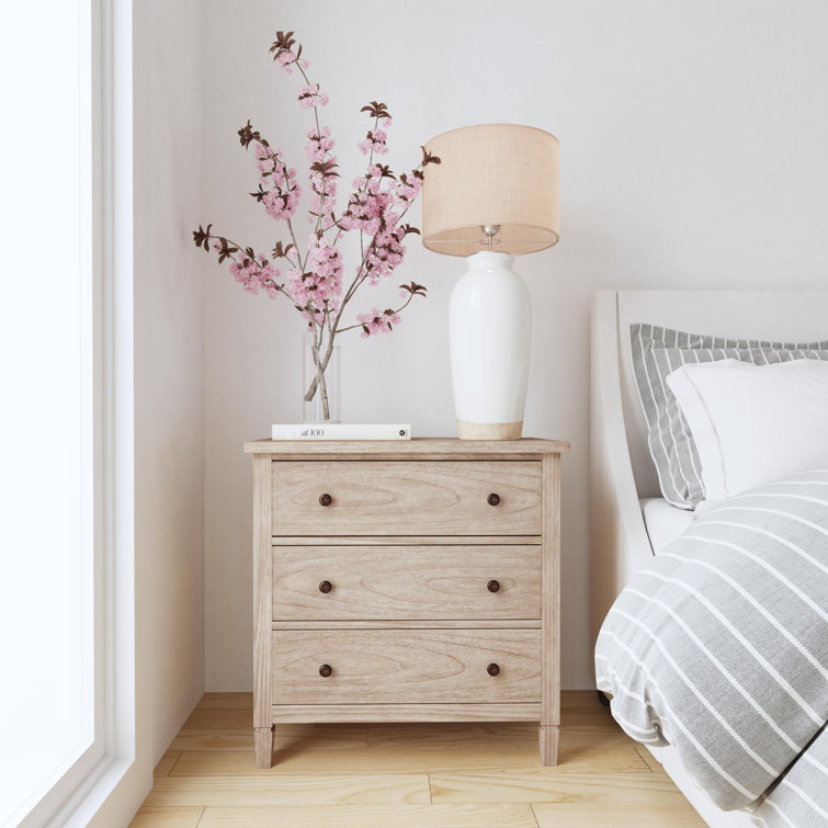 Desert Sand Traditional 3-Drawer Dresser with Bronze Hardware