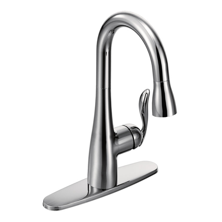Moen Arbor Chrome One-Handle Pulldown Kitchen Faucet with Power Boost