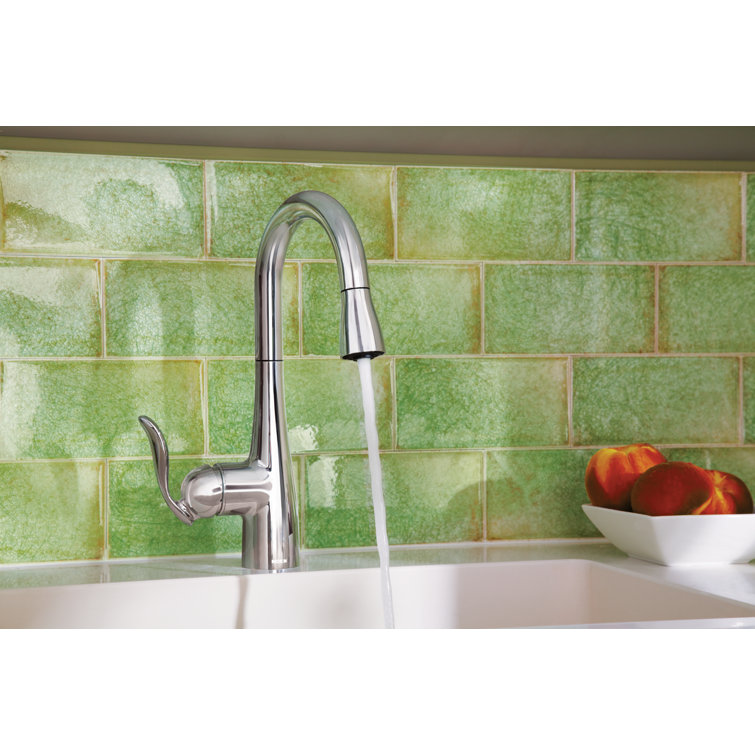 Moen Arbor Chrome One-Handle Pulldown Kitchen Faucet with Power Boost