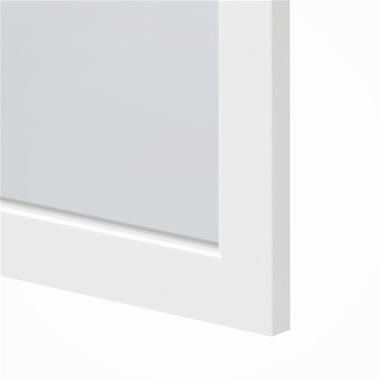 Hollis White Wood 32" x 32" Bathroom Vanity Mirror