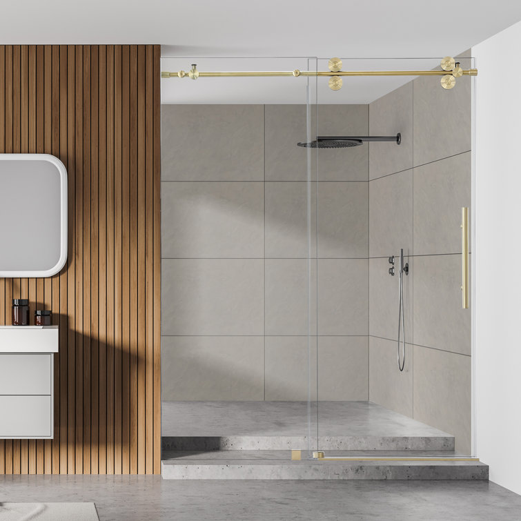 Altair Lazaro 60" Gold Frameless Sliding Shower Door
