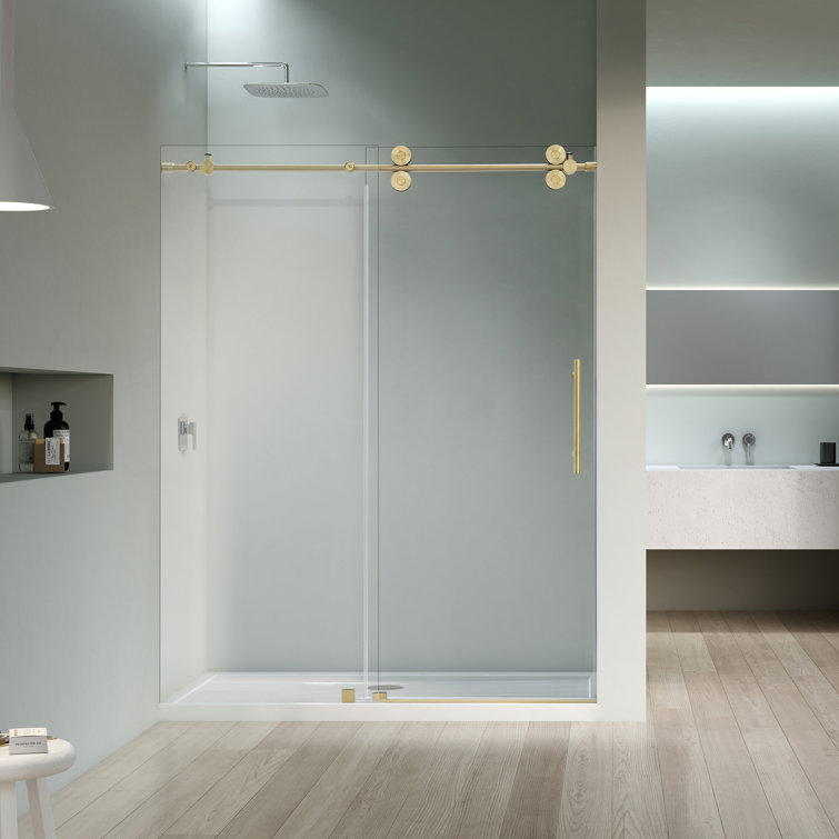Altair Lazaro 60" Gold Frameless Sliding Shower Door