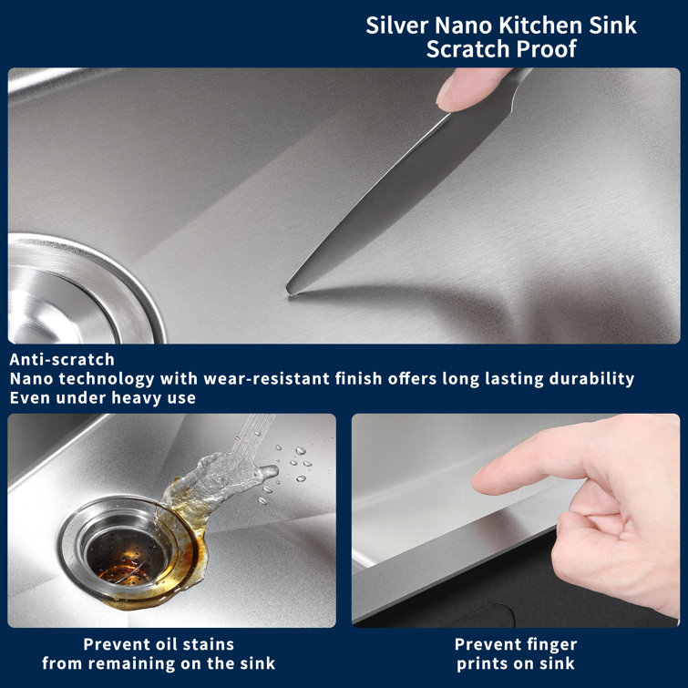 32'' Rectangular Undermount Stainless Steel Kitchen Sink