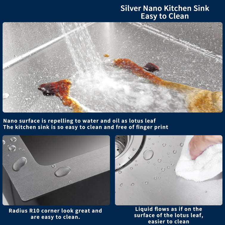32'' Rectangular Undermount Stainless Steel Kitchen Sink