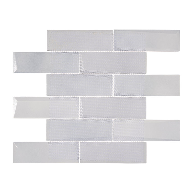 Daazen 2" x 6" Multicolor Glass Mosaic Tile
