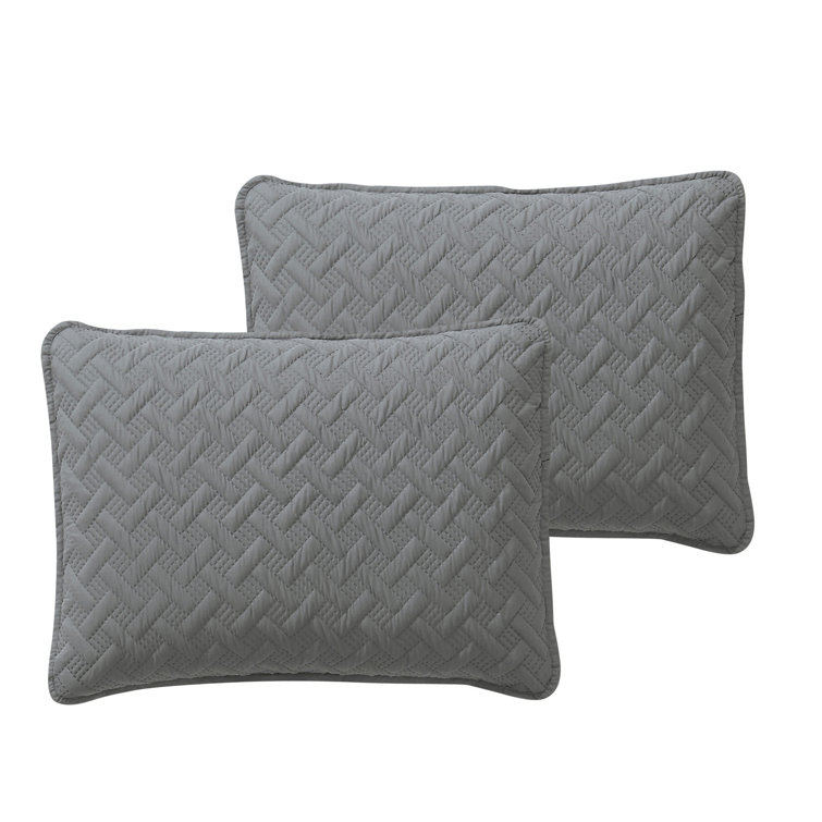 Gray Twin Reversible Microfiber Kids Quilt Set