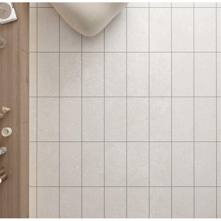 Large Warm Gray Rectified Porcelain Floor and Wall Tile