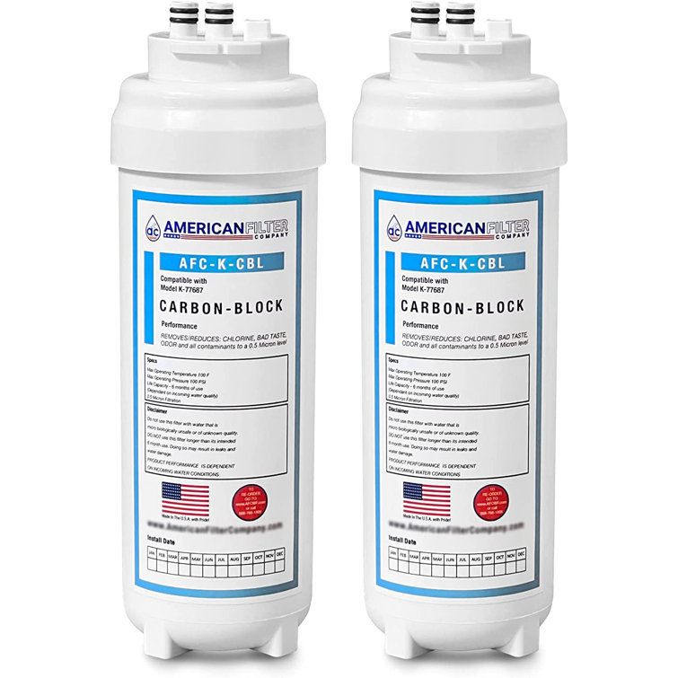 AFC Brand Carbon Block Water Filters 2-Pack