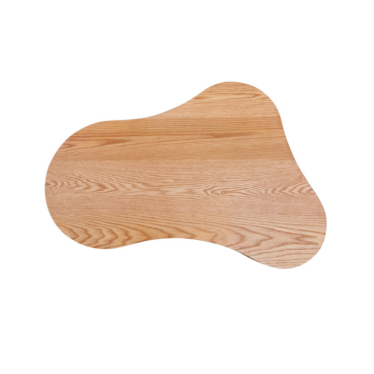 Natural Oak Free Form Outdoor Coffee Table with Storage