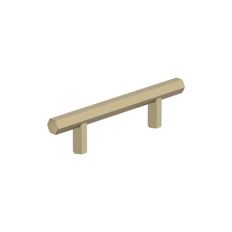 Golden Champagne Modern 3-Inch Bar Cabinet Pull